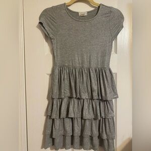 Peek Silver Ruffles Shimmer Dress